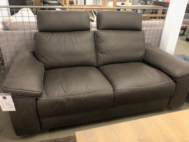 2  zits lederen bank